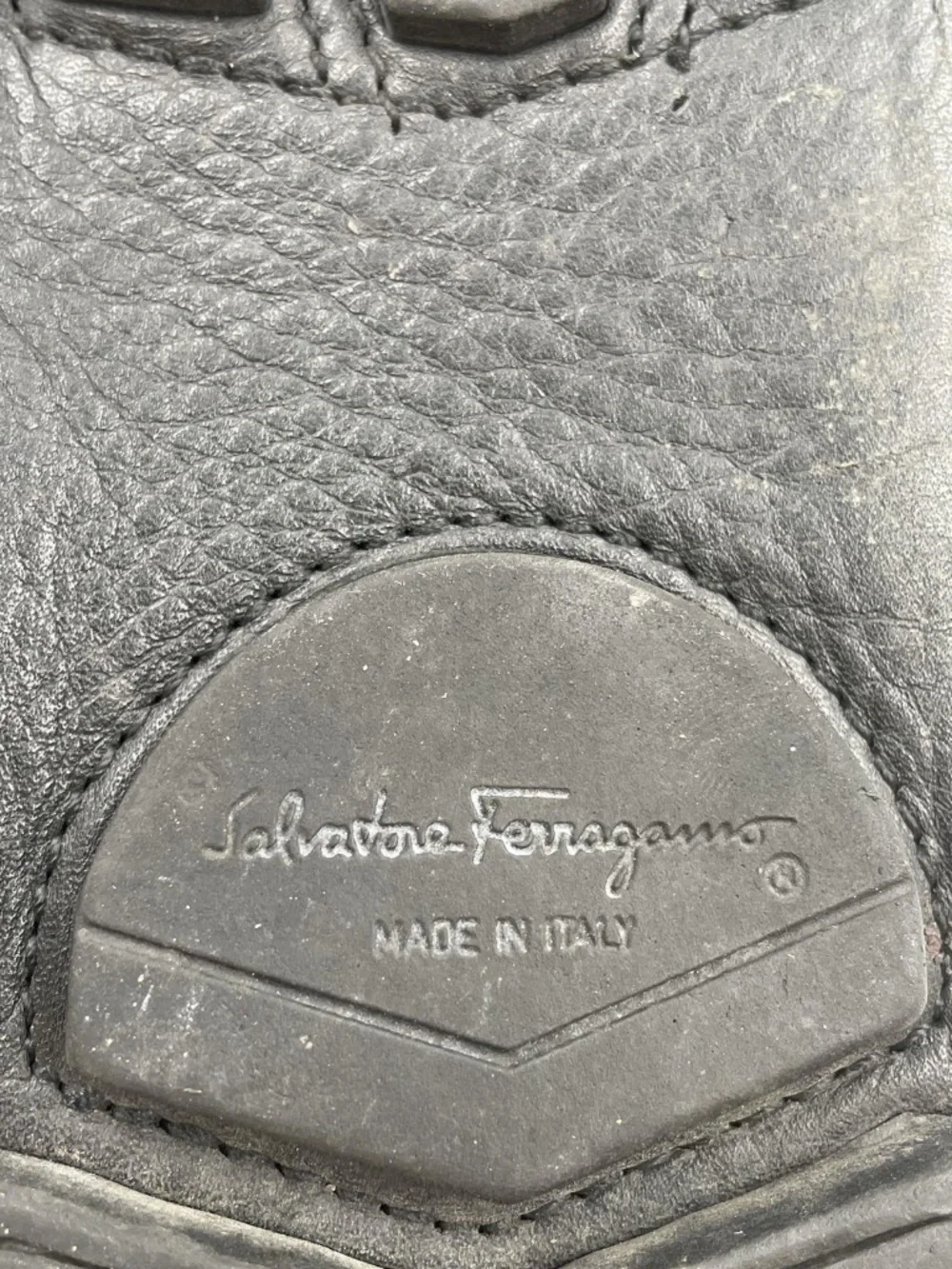 Salvatore Ferragamo Authentic Mens Black Leather Loafer Shoes Size 9 EE
